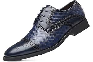 Rodawu Chaussures habillées à lacets pour homme - Chaussures habillées - Chaussures habillées - Chaussures Richelieu Derbys Oxford