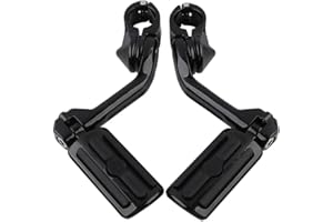 TCMT 3,2 cm Highway Fußrasten Fußstütze passend für Harley Touring Road King Street Glide Road Glide Electra Glide Softail Sportster Dyna mit 3,2 cm Motorschutz