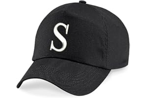 4sold New Children School Caps Kids Hat Sport Alphabet A-Z Boy Girl Adjustable Baseball Cap Black