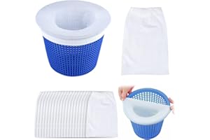 YNNHUDEEP 20Pcs Pool Skimmer Socken - Pool Skimmer Socken,Filter Skimmer Pool,Wiederverwendbare Pool Filter Netz,für Pool Skimmer Korb Schwimmbad Filter Schlacken,für Oberflächenskimmer Entfernt Blätter