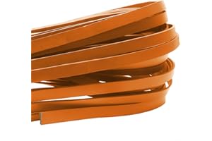 ‎ESNADO esnado Lederband Flach 10 mm x 2 mm. Orange - 2 Meter
