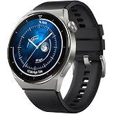 Huawei Watch GT 3 Pro 46mm Titanium Case and Black Rubber Strap Smart Watch