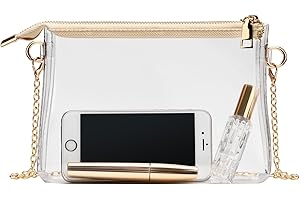 BS-VOG Clear Purse for Women - Stadium Approved Small Crossbody Bag with Zipper, Clear Stadium Bag for Concerts, Sports