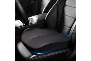 KAYBTNT Driver Car Seat Cushion, Portable Adult Booster Cushion, Car Cushion for Driving Seat, Soft Comfort Wedge Memory Foam Pad, Height 10cm/3.9in, Car Office Travel Accessories,Black