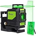 Huepar 901CG Laser Level Mute - Green Beam Cross Laser Self-Leveling - Green Laser Level - 360° Self Levelling Laser Line - Professional Leveling Tool - Green Line Lasers - Laser Spirit Level