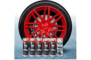 AutoFullCar - Pack Llantas Vinilo LIQUIDO Full Dip 4 Sprays Rojo Metalizado Brillo - 400 ml. Unidad