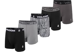 Volcom Mens Boxer Briefs 5 Pack Poly Spandex Performance Boxer Briefs Underwear
