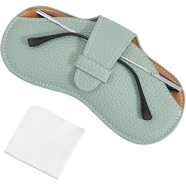 Personalized Genuine Leather Eyeglass Case In Chestnut Brown - Teals