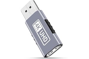 BRV Explorer DisplayPort auf HDMI Adapter 4K, Unidirektional DP PC auf HDMI Monitor, UHD 2K@120Hz, 4K@30Hz DP Stecker zu HDMI Buchse Kompatibel für Desktop/Laptop, Lenovo, HP, Dell, AMD usw