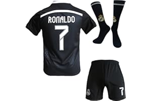 BlackAzat Madrid Heim #7 Retro Black Dragon Limitierte Sonderedition Seltenes Fußball Kinder Trikot Shorts Socken Set Jugendgrößen