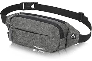 QINLOV Sac Banane Homme Femme Ville De Sécurité pour Voyage Ou Outdoor Sport Waist Pack Fanny Pack pour Vie Quotidienne Ou Randonnée