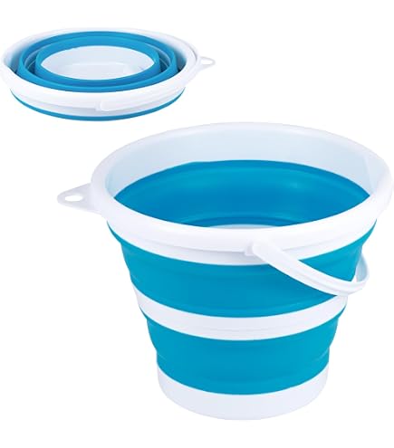 Seau Pliable 3 Litres - Portable, Léger, Pour Camping, Plage, Lavage Voiture - Gain De Place, Orange
