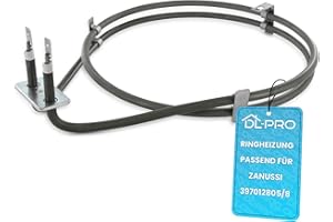 DL-pro Resistencia circular elemento calefactor de aire caliente para hornos Zanussi 3970128017 3970128058 AEG Electrolux Juno 2000W 230V
