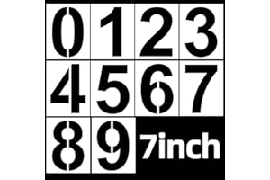 NOTOKE Pack of 10 Number Stencils, Reusable Plastic Number Stencils, Large Number Stencils (0-9), Number Painting Templates for Addresses, Mailboxes, House Numbers, Painting Work