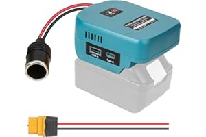 FYJUL 18V zu 12V Step Down Konverter für Makita 18V Akku, Abwärtswandler Power Wheel Batterie Adapter, DC 12V 10A 120W Konverter Power Station für Rc Auto, Robotik, DIY