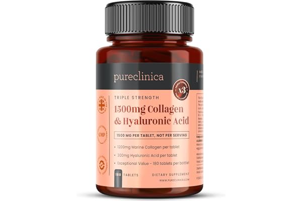 Triple force 1500 mg de collagène et d'acide hyaluronique x 180 comprimés - 6 mois d'approvisionnement