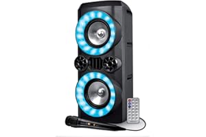 Enceinte Autonome sur Batterie - Koolstar CREED266-300W - USB SD Bluetooth - Micro filaire - 2x Boomer 16cm à LED RVB