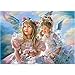 Produktbild 40 * 50 cm no-framed DIY Malen nach Zahlen Ölgemälde auf Leinwand Zwei Engel Mädchen