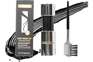 ‎HAIOLORPRO HAIOLORPRO Haarmascara Schwarz-23, Ansatzfarbe Wasserdicht Ansatzpuder Für Frauen Haar Mascara, Haaransatz Puder, Haarpuder Frauen Graue Haare Abdecken Bart Farbe Männer, 18g/0.64oz
