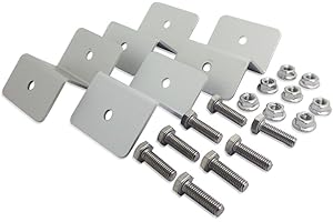 NUZAMAS NEW Solar Panel Mount Mounting Z Bracket Set Kits for RV Boat Roof Off Grid Outdoor Camping Van Caravan with Nuts and Bolts