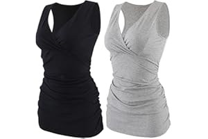 COLOMI Cichy Tank Top bez rękawów Piżama Top, Kaptur do karmienia piersią