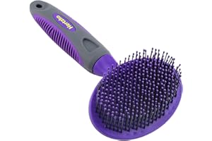 Hertzko Soft Pet Brush For Dogs and Cats with Long or Short Hair, Great for Detangling and Removing Loose Undercoat or Shed Fur, Ideal for Everyday Brushing & for Sensitive Skin