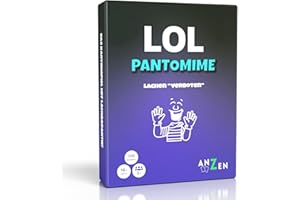 ANZEN LOL Pantomime - Lachen verboten | Silvester Partyspiel für Erwachsene BZW. ab 16 Jahren | lustiges Kartenspiel für Frauen und Männer | Gesellschaftsspiel-e Mädelsabend | LOL Spiel | witziges Geschenk