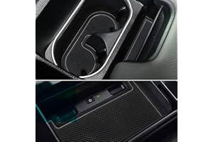 Auovo Cup Holder Inserts Liners Compatible with Subaru Solterra 2023 Toyota BZ4X Accessories 2024 2023 2022 Cup Holder Coasters Center Console Liners Door Pocket Mats 16PCS (Grey)