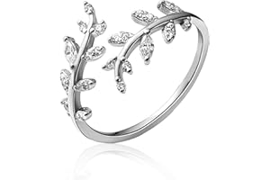 TWOBUD 925 Sterling Silver Rings for Women,Anxiety Ring Open Spinner Adjustable Hypoallergenic Classic Design Rings for Wedding Promise Birthday Party Gift for Teen Girls