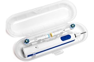 SEPLOUIS Estuche para Cepillo de Dientes Eléctrico Compatible con Oral B/Oral-B Pro/iO/Philips Sonicare/Demita/Bitvae y la mayoría de Otras Marcas de Cepillos de Dientes Eléctricos del Mercado, Transparente