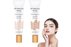 BB Blur tonad fuktkräm SPF 30, fuktgivande tonat solskydd för ansiktet, fullständig täckning för ljusa till medelstora hudfärger, vattentät BB-concealer (#1#2)