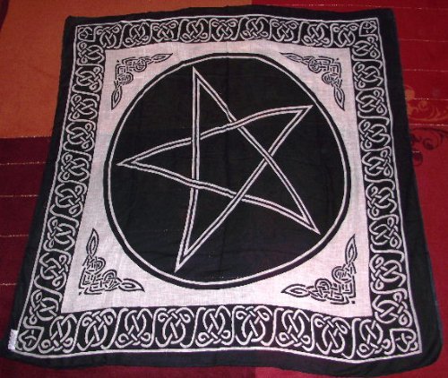 Pentagram Altar Tarot Cloth Cotton Wicca Pagan New Design by New Age