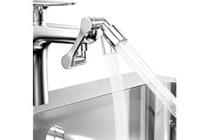 Ghazpmuk Wasserhahn Aufsatz, Rotating Tap Attachment, 1080° Drehbarer Multifunktionaler Verlängerungshahn Mit Perlatoren, Rotierender Wasserhahn Verlängerung Mit Adapter, für Bad und Küche