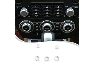 YANER Cubierta de interruptor de aire acondicionado ABS cromada con botón de CD compatible con Land Rover Freelander 2 2007-2012