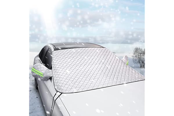 Parasol Coche Delantero, Protector de Parabrisas,Cubierta del Parabrisas Coche para Protege de Nieve, Rayos UV, 197 x 125 cm para Parabrisas se Ajusta a la Mayoría de Los Coches