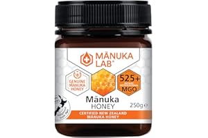 Manuka Lab Certified MGO 525+ Manuka Honey 250g - Antimicrobial Powerhouse for Wound and Skin Healing | Premium Quality Honey from New Zealand, Manuka Honey