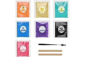 Nurila 7 Farbe für Gießpulver 5g, Farbpigmente für Gießpulver, Mica Powder, Pigmentpulver für Diy Kunstharz Gießharz, Kerze, Schmuckherstellung, Seife, Kosmetischer, Nagellack, Schleim, Badebombe