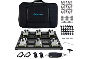 GUITTO Gitarren Pedalboard – Fixture Blocks Fixture Blocks Fixed Effects Pedalboard Aluminiumlegierung ohne Klettverschluss GPB-02