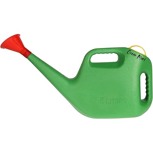 Ocean Mart Watering Can - Green (5L) | Garden Water Can with Built-in Sprayer