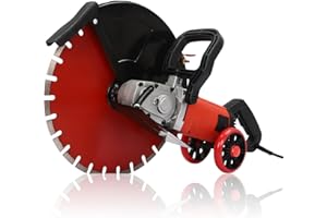 BEGONIAPE Sega per calcestruzzo a secco, 4000 W, 3000 giri/min, per calcestruzzo, pietre in acciaio, per taglio senza polvere, con lama da 410 mm, con pompa dell'acqua