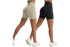 Vertvie Scrunch Butt Short de Sport Femmes, Short de Cyclisme Push Up Legging Court Short de Yoga à Taille Haute Short de Gym Opaque sans Couture Collants Shorts Anti Cellulite