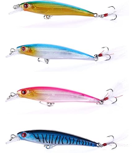 Ancien leurre de pêche en bois rouge/blanc vintage Barracuda