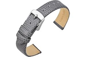 ANNEFIT Bracelets de Montres pour Femme 10mm 12mm 13mm 14mm 15mm 16mm 18mm 20mm, Bandes de Remplacement en Cuir avec Boucle en Acier Inoxydable