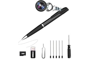 Bextgoo Telecamera Spia, 1080P HD mini telecamera spia nascosta con Scheda SD 64GB, Registrazione in Loop, Spy Cam per Registrare Video e Scattare Foto, Portatile Penna Spia per Interni/Esterni