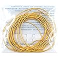 Pawkyjar 1mm French Bullion Wire, French Coil, Gold Work Embroidery Silk Thread, Sewing DIY Accessories Jewelry Making Embroidery Metalic Purl Wire, 110inch (Gold)