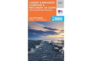 Cardiff & Bridgend / Caerdydd a Pen-y-Bont Ar Ogwr Map | Vale of Glamorgan / Bro Morgannwg | Ordnance Survey | OS Explorer Map 151 | Wales | Walks | Hiking | Maps | Adventure