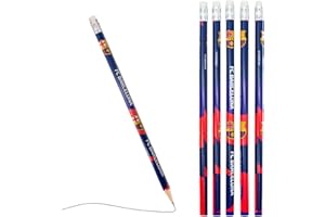 ms móvil shop Lápices de Grafito Pack 6 unidades Barcelona FC con Goma de Borrar Material Escolar | Producto Oficial