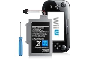 HUAENG WUP-002 - Batteria di ricambio per Nintendo Wii U, Wii U Gamepad Controller, WUP-012, WUP-010, WUP-002, AC1748 AC1612, 3600 mAh
