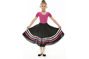 Katz Dancewear Girls Pink Lilac Yellow Red Blue Ribbon RAD Character Skirt Dance Ballet