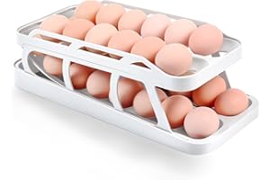 MUPOPY Portauova, Dispenser doppiopetto, Automatico, Frigorifero (Bianco)